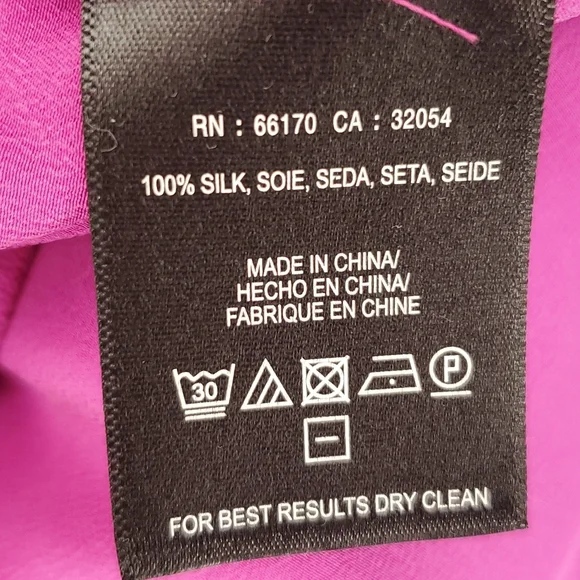 🎉HP🎉 Anthropologie Maeve 💘NWT💘 Medium Magenta 100% Silk Top!💘💜💘💜💘💜 - Picture 10 of 12